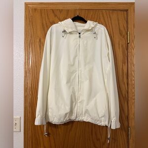 Sandro Women's Off-White Hooded Utility Jacket - NWT - Size XXL
